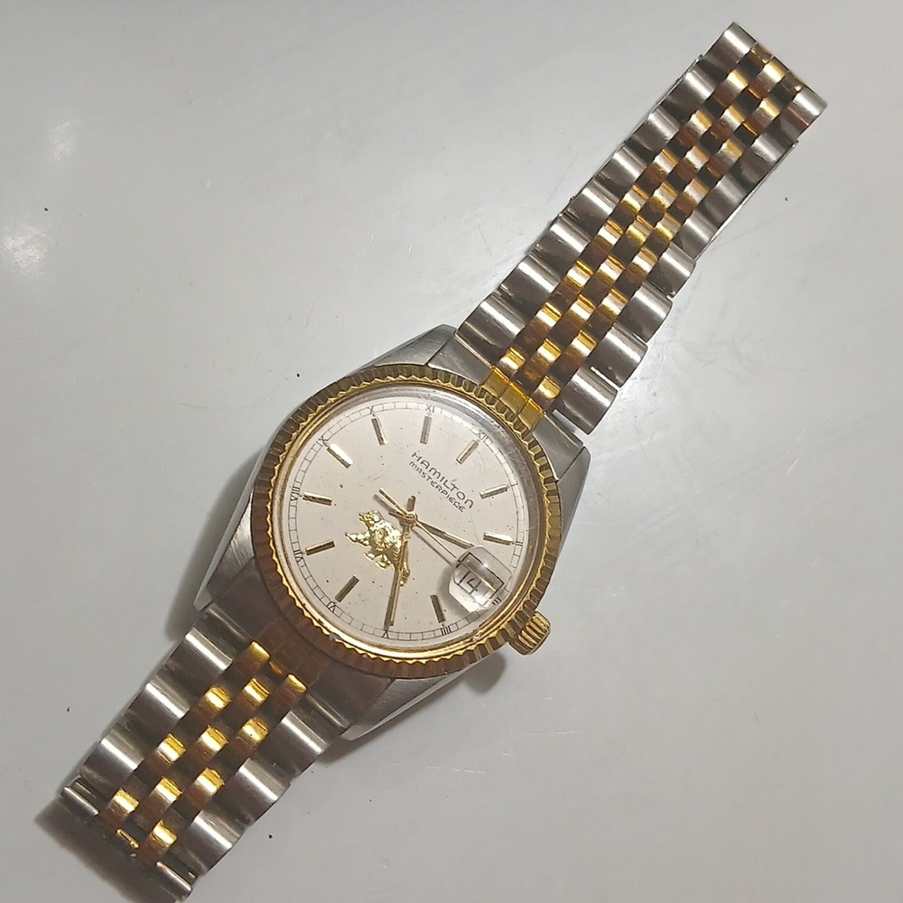 Hamilton Watch Masterpiece Napa Edition Gold Bear Detail 8480A
